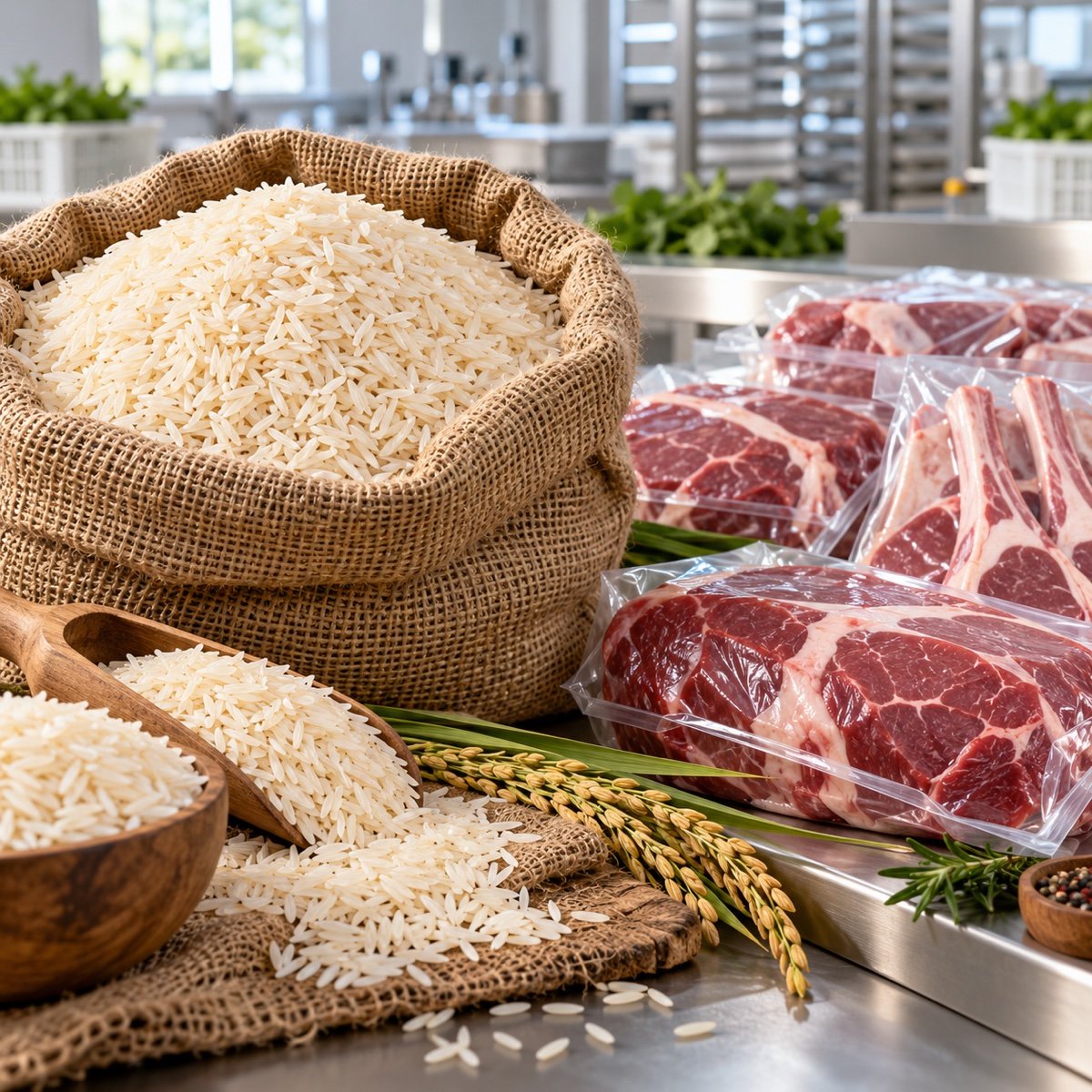 Premium rice and packaged food products
