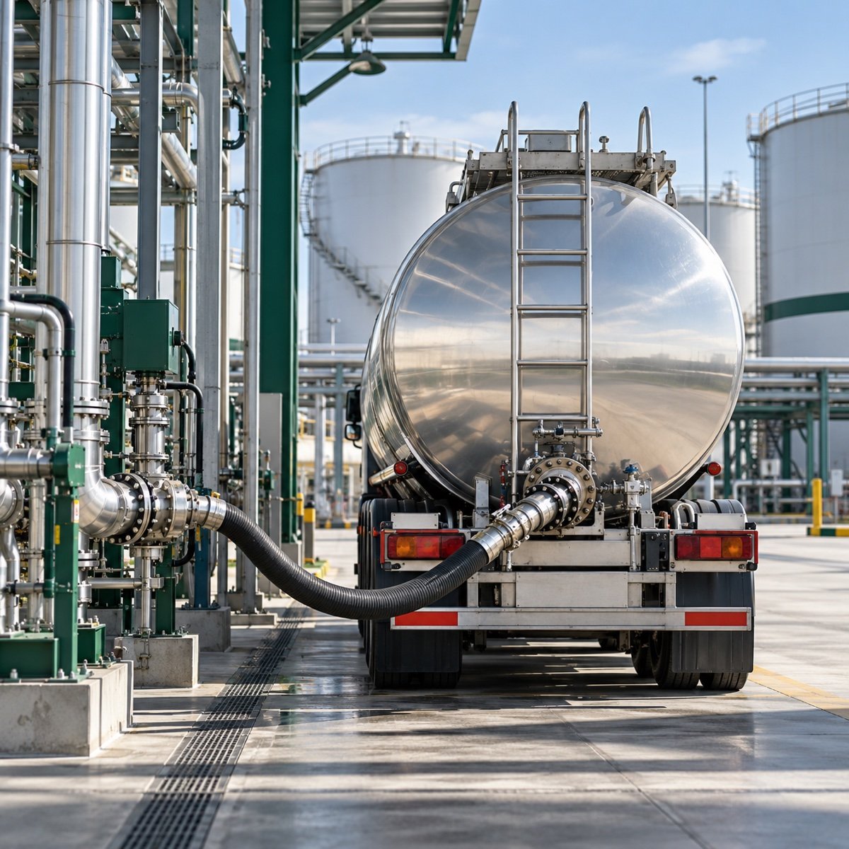 Fuel tanker and petroleum storage facility